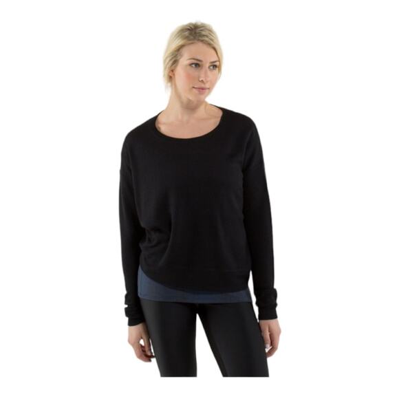 Lululemon Pure Balance Reversable Sweater Black/Soot Light 4 - Picture 7 of 13